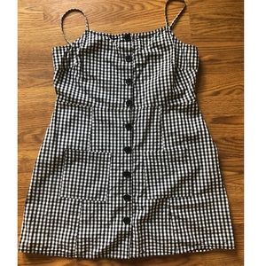 ASOS DESIGN gingham button through mini sundress